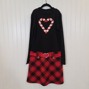 Girls Pink & Violet drop waist dress, YXL